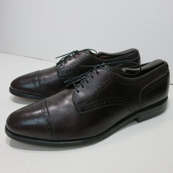 Allen Edmonds Sanford Cap Toe Oil Tanned Leather Dress Oxfords Shoes Mens 10.5 C - Picture 1 of 7